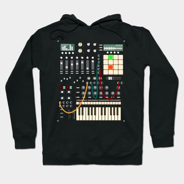 Modern Music Producer and Electronic Musician Hoodie by Mewzeek_T